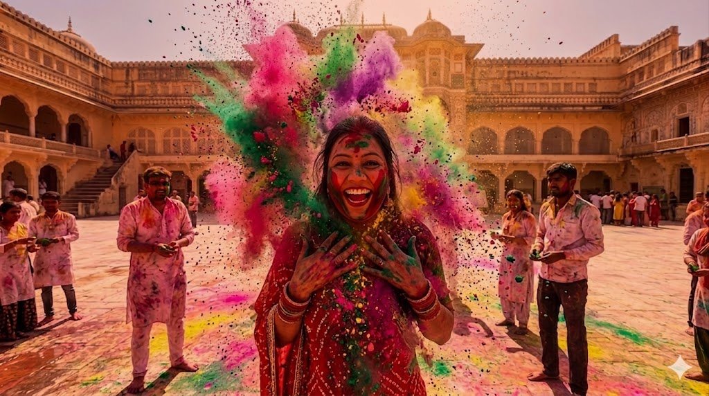 Cores da India, Holi e religiosidade. Viagem para India. Amaara Viagens.